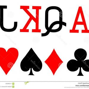 300x300 Set Playing Card Symbols Vector Spade Heart Club Diamond Ace Queen