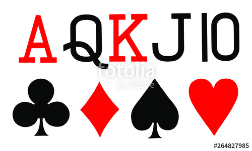 500x301 Set Of Playing Card Symbols Vector On White Background Spade