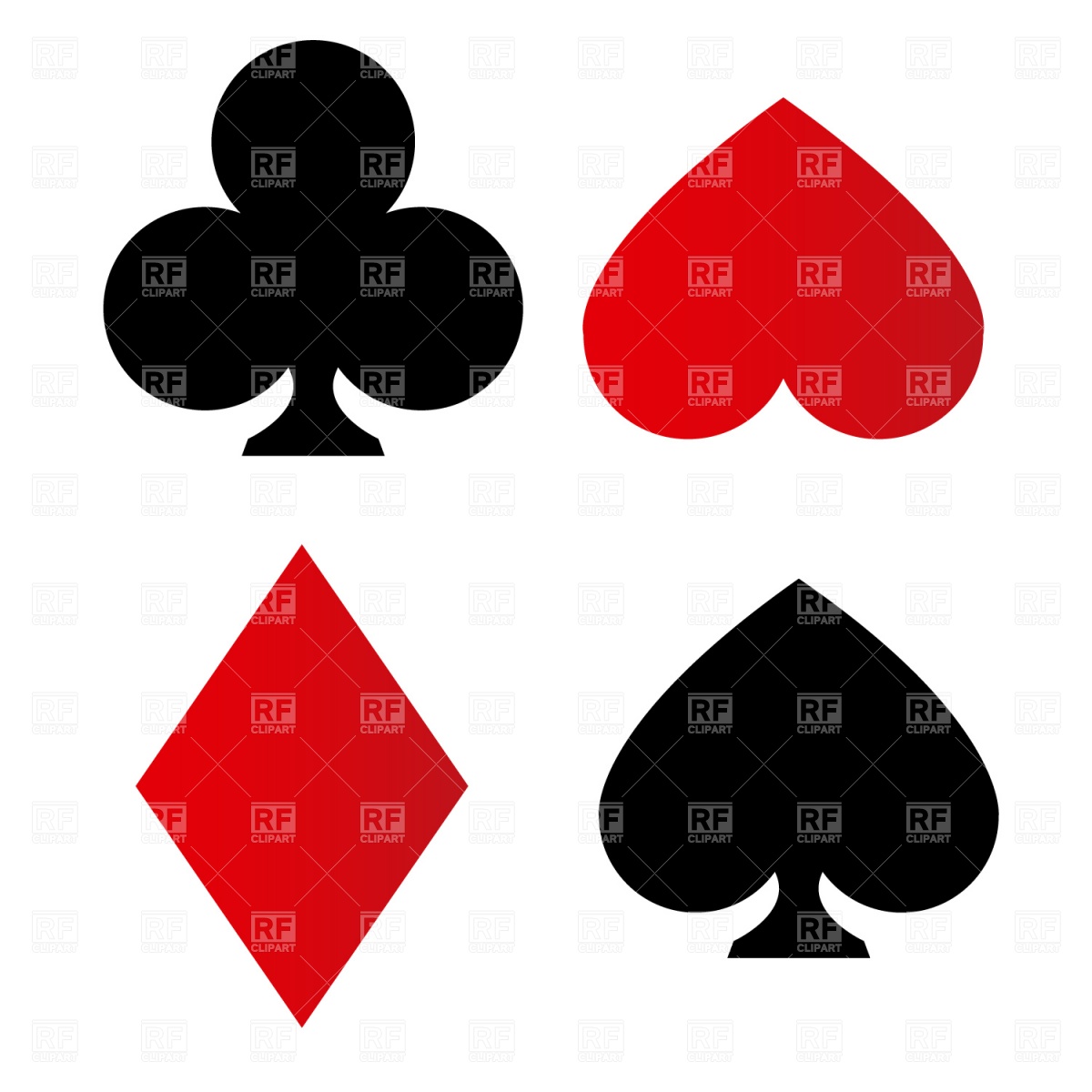 1200x1200 Playing Card Suit Symbols Vector Image Of Sport And Leisure