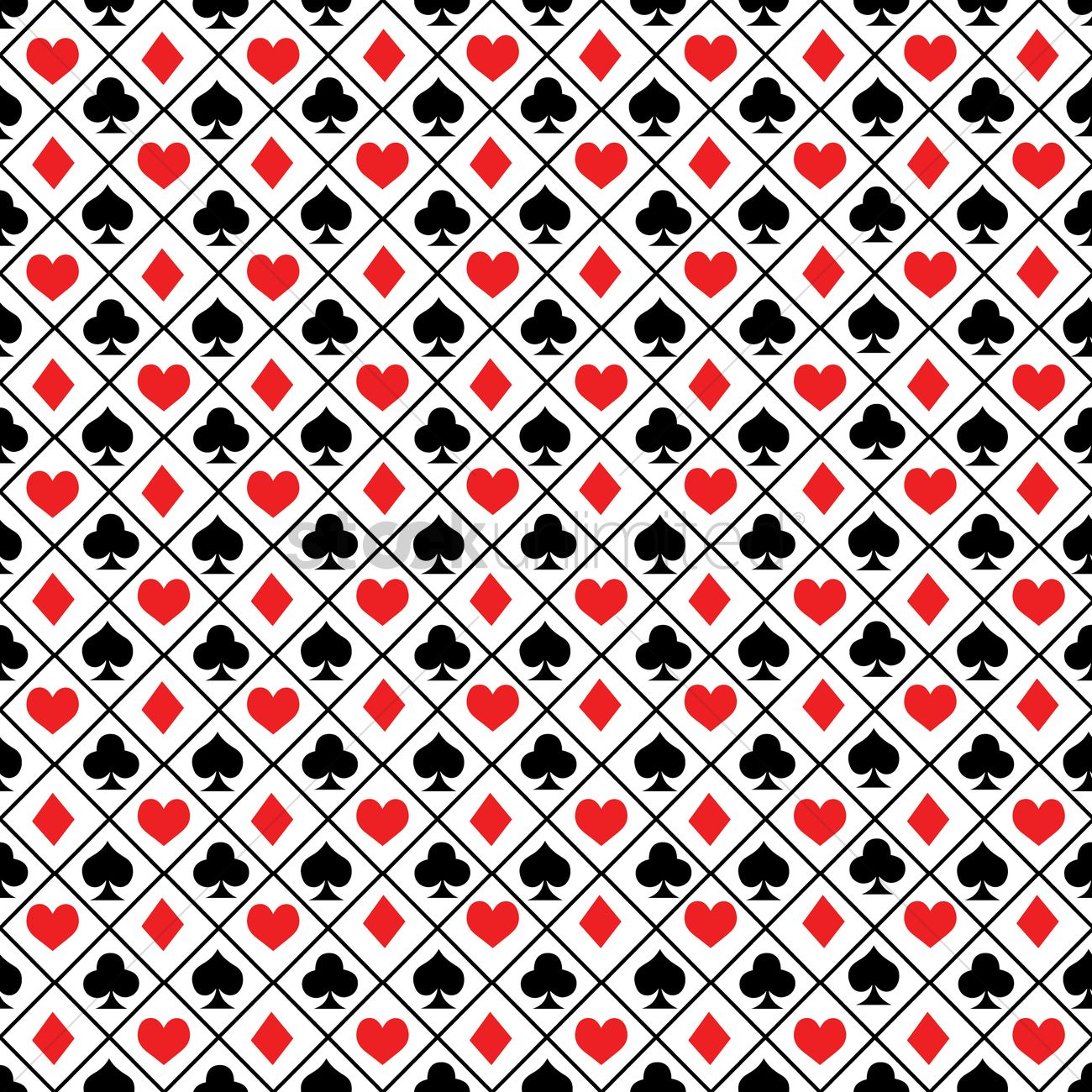 1300x1300 Playing Cards Background Vector Image