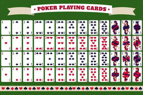 590x393 Full Deck Of Poker Playing Cards With Header Tape And Isolated
