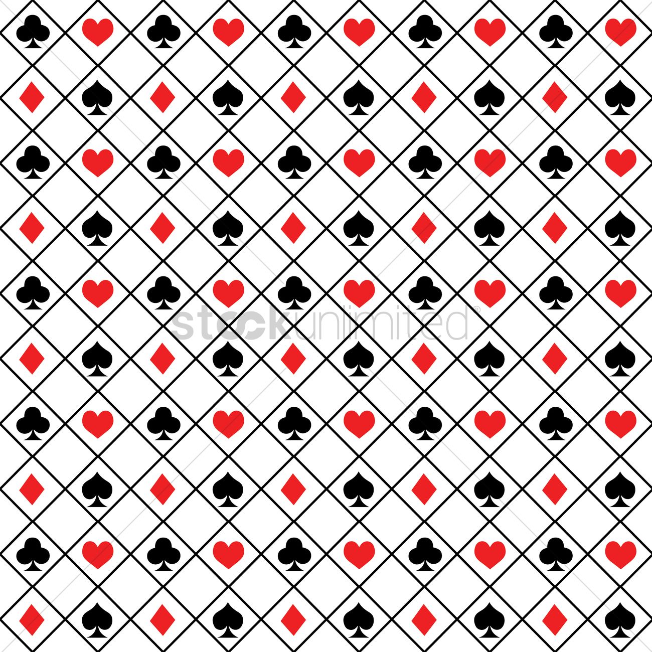 1300x1300 Playing Cards Background Vector Image