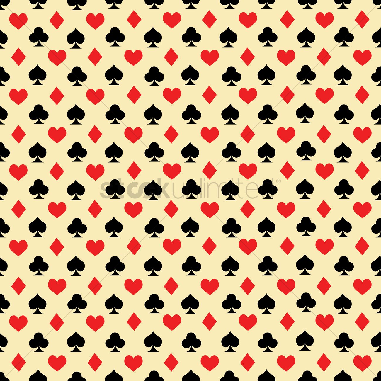 1300x1300 Playing Cards Background Vector Image