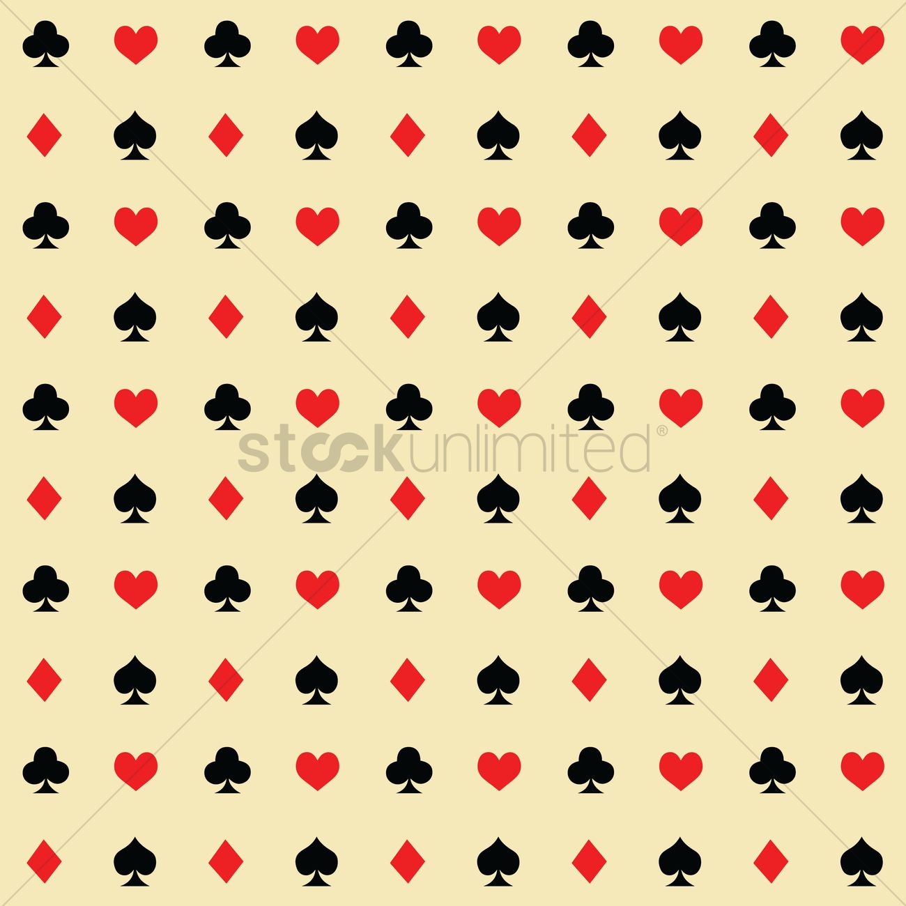 1300x1300 Playing Cards Background Vector Image
