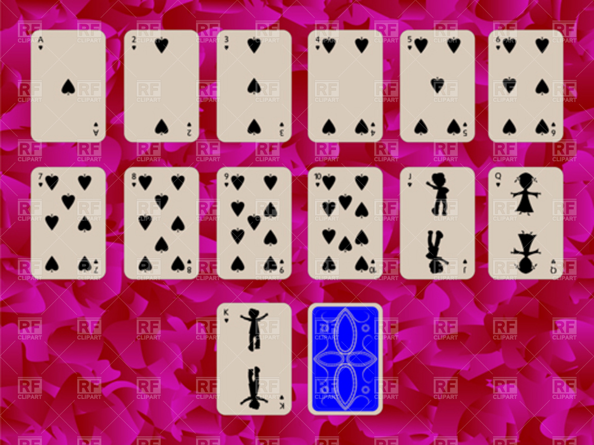 1200x899 Suit Of Spades Playing Cards On Purple Background Vector Image