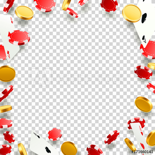 500x500 Flying Falling Poker Cards With Playing Chips And Coins Casino