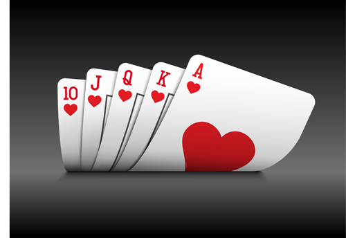500x344 Royal Straight Flush Playing Cards Vector Free Download