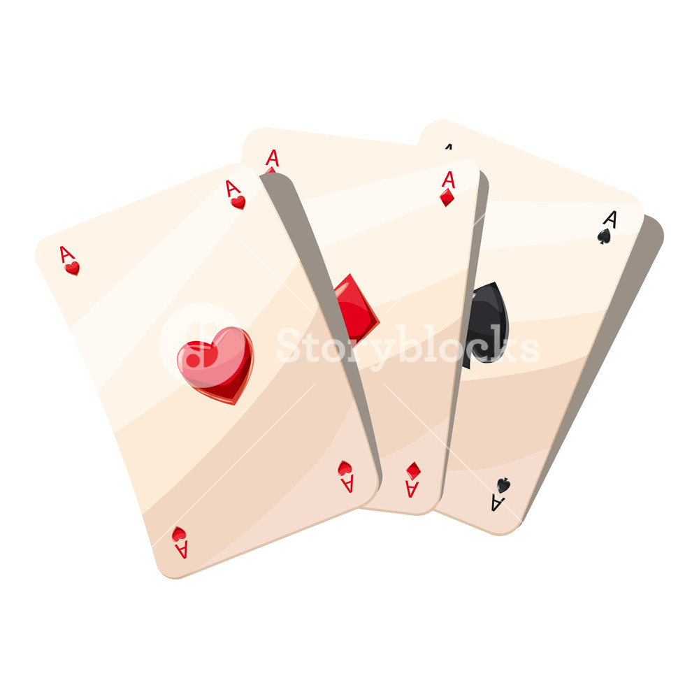 1000x1000 Three Aces Playing Cards Icon Cartoon Illustration Of Three Aces