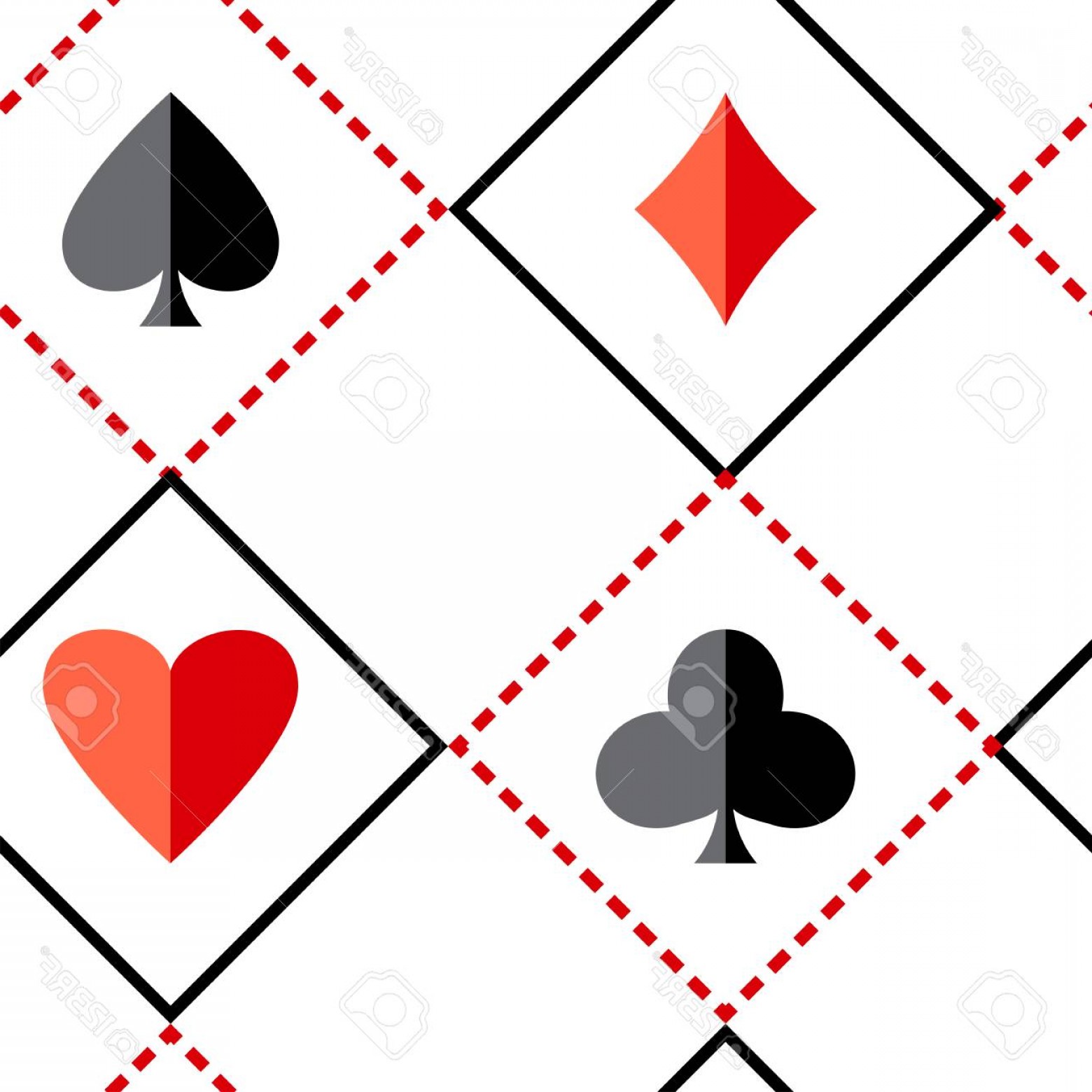 1560x1560 Black Playing Cards Vector Catamart