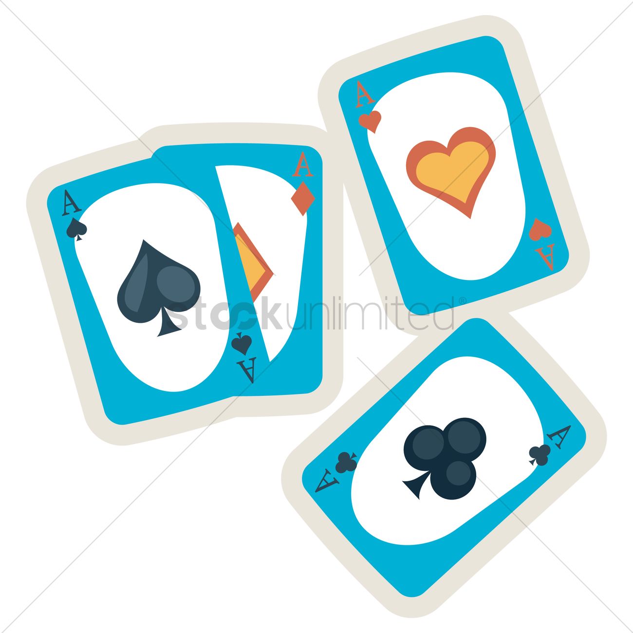 1300x1300 Free Poker Cards Or Playing Cards Vector Image