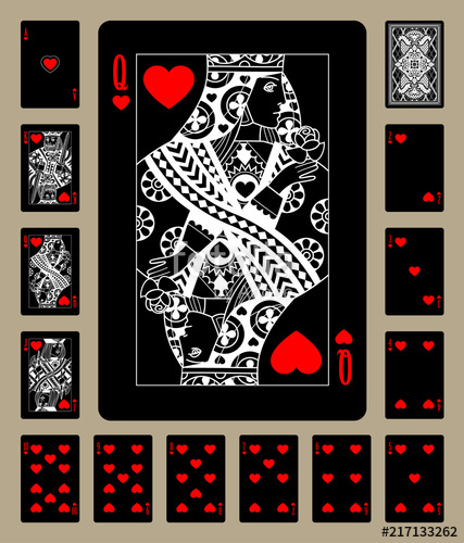 427x500 Hearts Suit Black Playing Cards Stock Image And Royalty Free