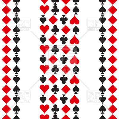 400x400 Pattern With Playing Cards Symbols Vector Image Of Backgrounds