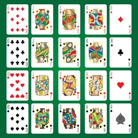 450x450 Set Of Playing Cards Vector Ten, Jack, Queen, King, Ace Royalty