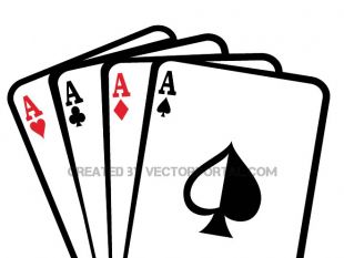 310x233 Aces Poker Playing Cards Vector Free Free Vectors Ui Download