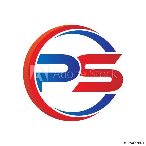 Ps Logo Vector Modern Initial Swoosh Circle Blue And Red 500x500 Ps Logo Vector Modern Initial Swoosh Circle Blue And Red