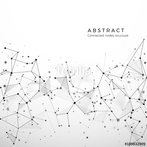 500x500 Abstract Plexus Structure Of Digital Data, Web And Node Particles