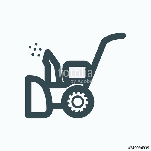 500x500 Hand Power Snow Plow Vector Icon Stock Image And Royalty Free