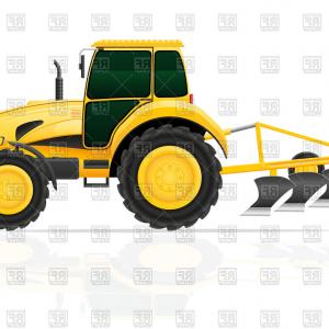 300x300 Tractor With Plow Vector Clipart Catchsplace