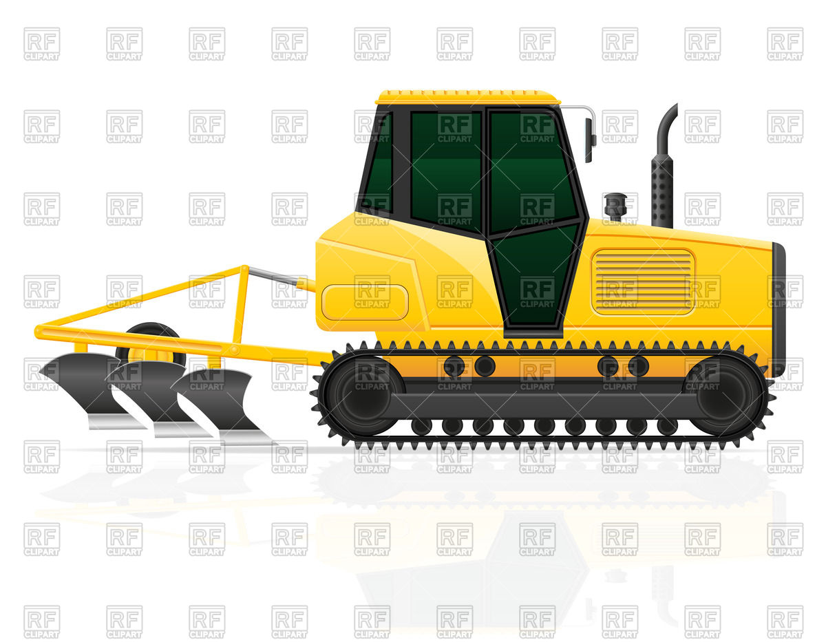 1200x933 Caterpillar Tractor With Plow Vector Image Of Transportation