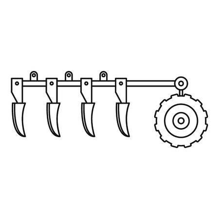 450x450 Tractor Plow Icon Outline Tractor Plow Vector Icon For Web Design