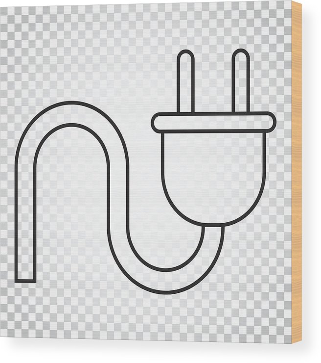 656x740 Plug Vector Icon In Line Style Power Wire Cable Flat Illustration