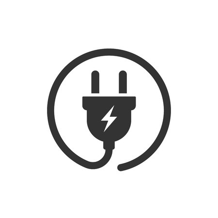 450x450 Plug Vector Icon Power Wire Cable Flat Icon Illustration Royalty