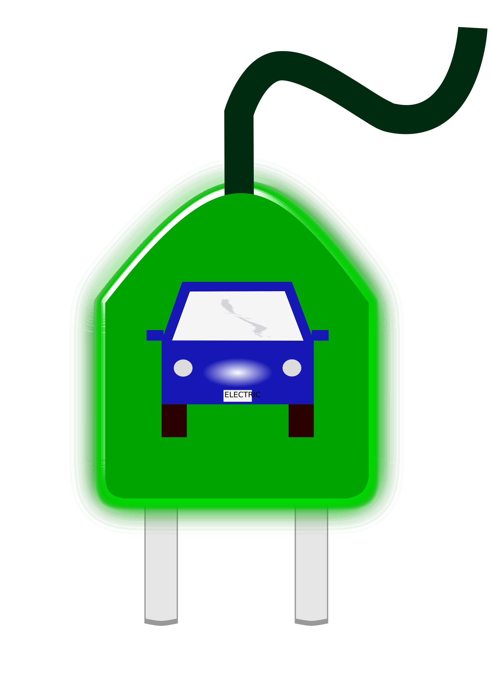 1697x2400 Electric Car On Plug Vector Clipart Image