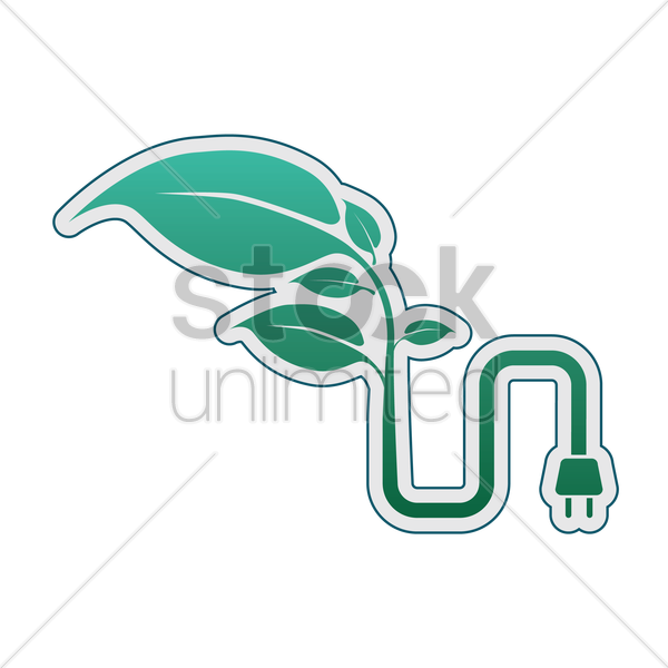 600x600 Free Eco Friendly Power Plug Vector Image