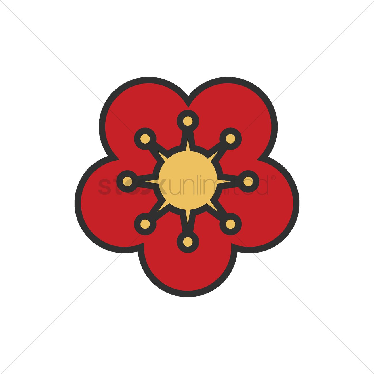 1300x1300 Plum Blossom Vector Image