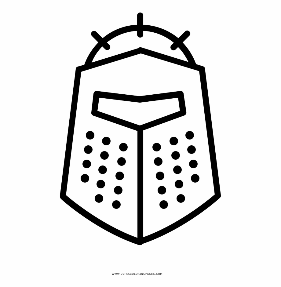 920x940 Medieval Helmet Coloring Page