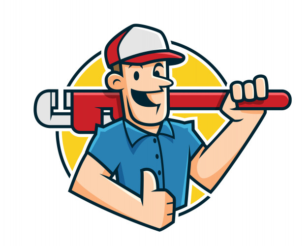 626x500 Plumber Mascot, Plumber Character, Worker Cartoon Vector Premium
