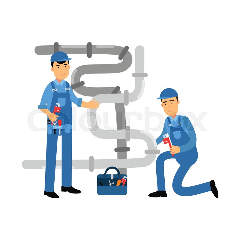 800x800 Proffesional Plumber Men Characters Stock Vector Colourbox