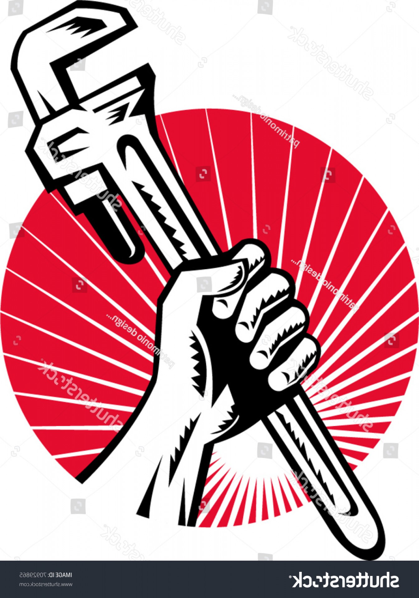 1346x1920 Vector Illustration Plumber Hand Holding Monkey Soidergi