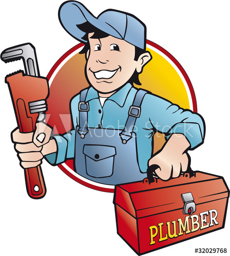 448x500 Plumber Vector Badge