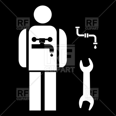Plumber White Color Icon Vector Image Of Industrial Tools 400x400 Plumber White Color Icon Vector Image Of Industrial Tools