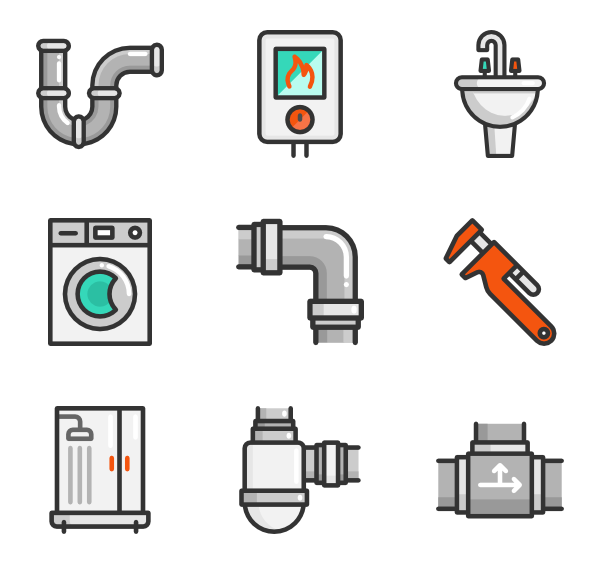 Plumbing Icons 600x564 Plumbing Icons
