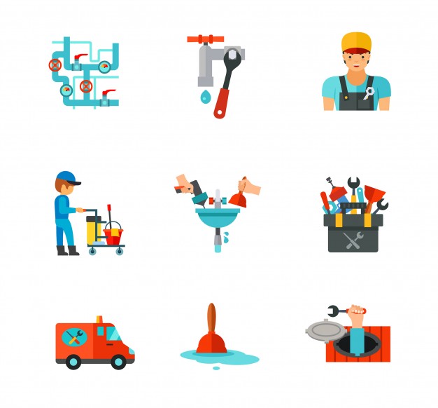 Plumber Icon Set Vector Free Download 626x582 Plumber Icon Set Vector Free Download