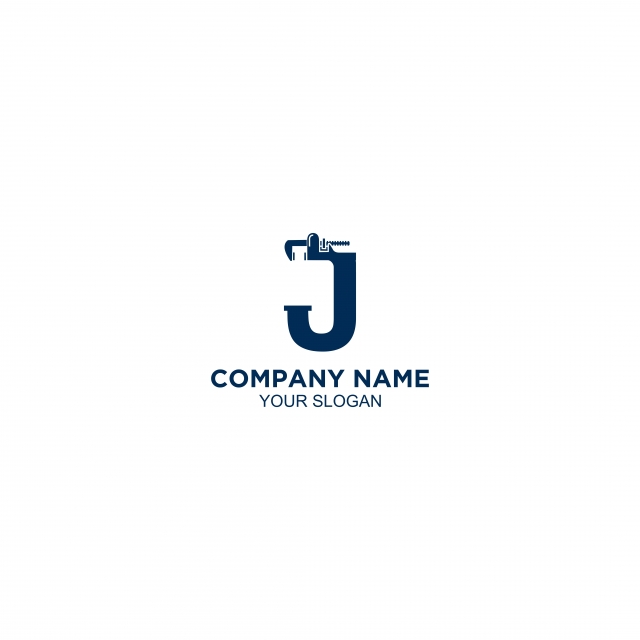 640x640 J Mechanical Plumbing Logo Design Vector Template For Free