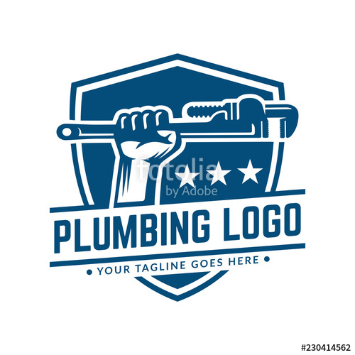 500x500 Plumbing Logo Template, Easy To Customize Stock Image And Royalty