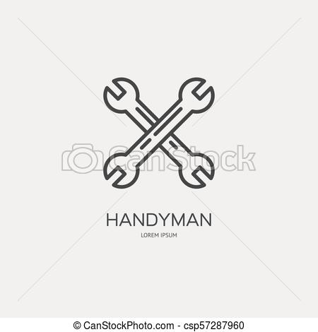 450x470 Vector Plumbing Logo Modern Line Style Logo For Repair Company