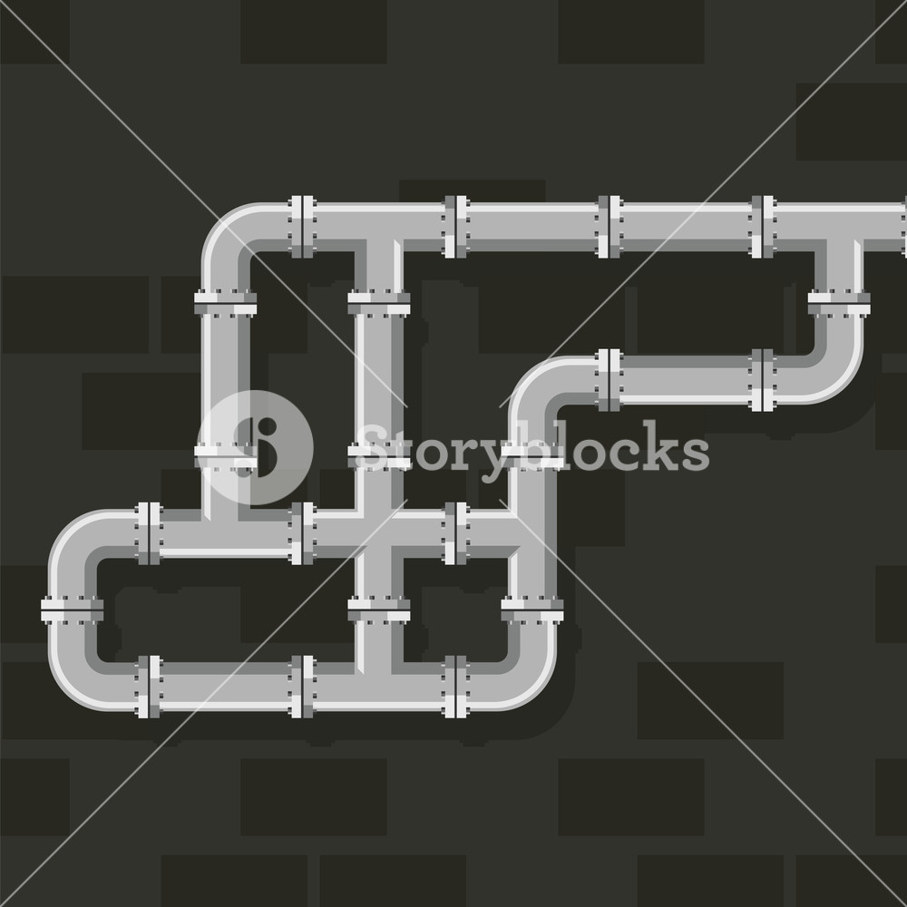 1000x1000 Pipe Line For Water, Gas And Oil Vector Art Tube Lines