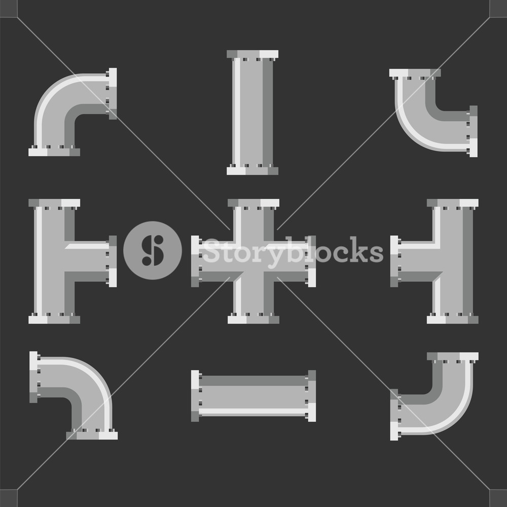 1000x1000 Pipes And Tubes Different Types For Water, Gas And Oil Vector Art
