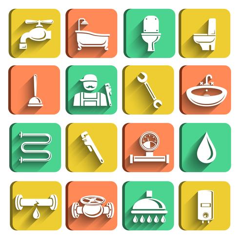 490x490 Plumbing Tools Icons Set