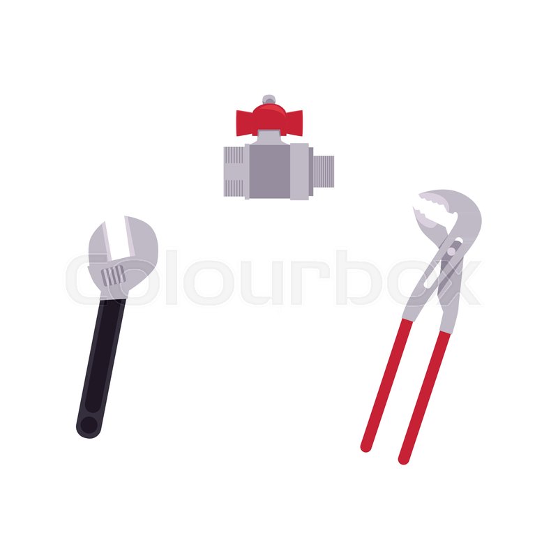 800x800 Vector Flat Plumbing Tools And Stock Vector Colourbox