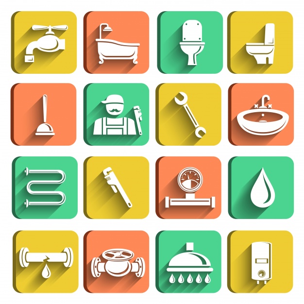 626x626 Plumbing Icons Vector Free Download