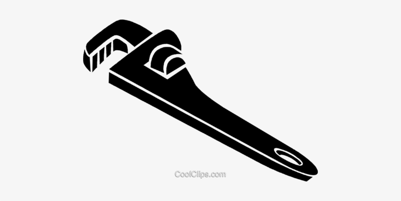 820x412 Pipe Wrench Royalty Free Vector Clip Art Illustration