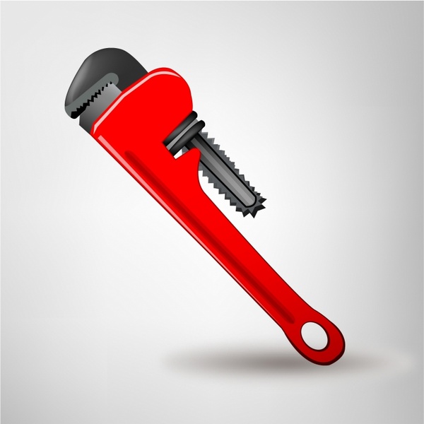 600x600 Red Pipe Wrench Free Vector In Adobe Illustrator