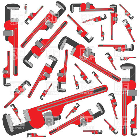 480x480 Gas Pipe Wrench Pattern Vector Image Of Objects Robertosch