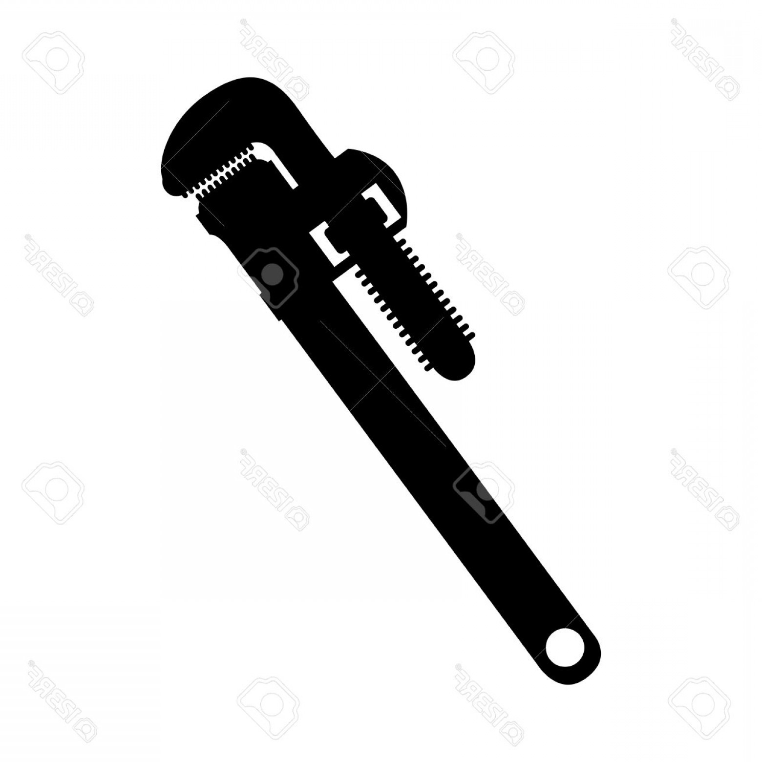 1560x1560 Photostock Vector Black Pipe Wrench Icon Isolated On White