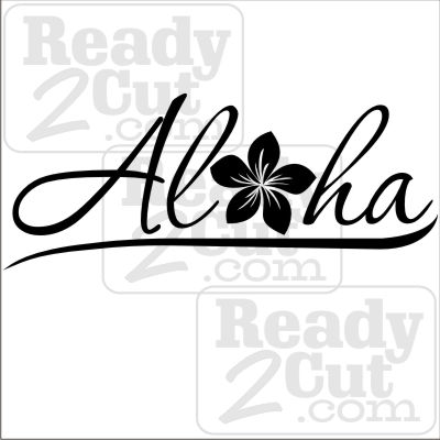 400x400 Aloha With Plumeria Blossom